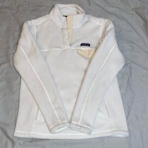 Patagonia ReTool Snap Neck Pullover in Cream and Off White